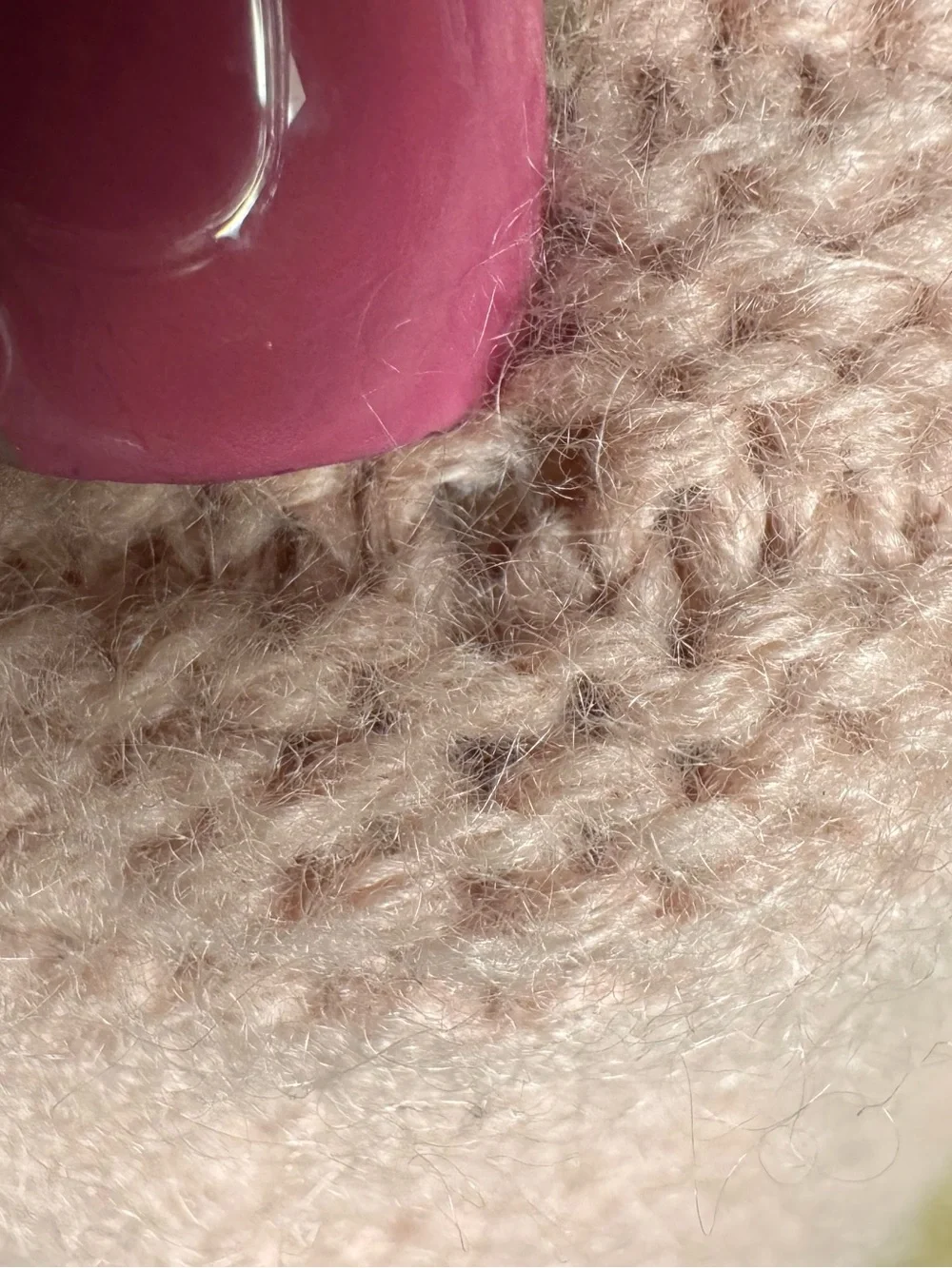 Burberry Cashmere Light Pink Knit Beanie with Logo Patch